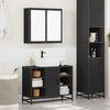 vidaXL Bathroom Furniture Set Black Engineered wood Medium