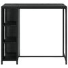 vidaXL Bar Table Black PE rattan, steel 47.2 x 23.6 x 43.3 in Bar Table
