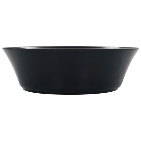 vidaXL Wash Basin 16.1x4.9" Ceramic Black
