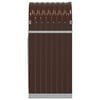 vidaXL Log Holder Brown 15.7"x17.7"x39.4" Galvanized Steel