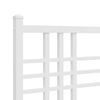 vidaXL Bed Frame White Steel 55.1 x 74.8 in Bed Frame Rectangular
