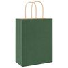 vidaXL Paper Bags 50 pcs with Handles Green 21x11x28 cm