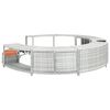 vidaXL Spa Surround Light Gray Poly Rattan