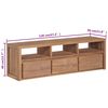 vidaXL TV Cabinet Natural Solid teak wood Medium TV Cabinet