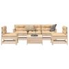 vidaXL Garden Sofa Set Natural Wood Solid pine wood (untreated) Large