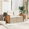 vidaXL Garden Sofa Beige, Cream White