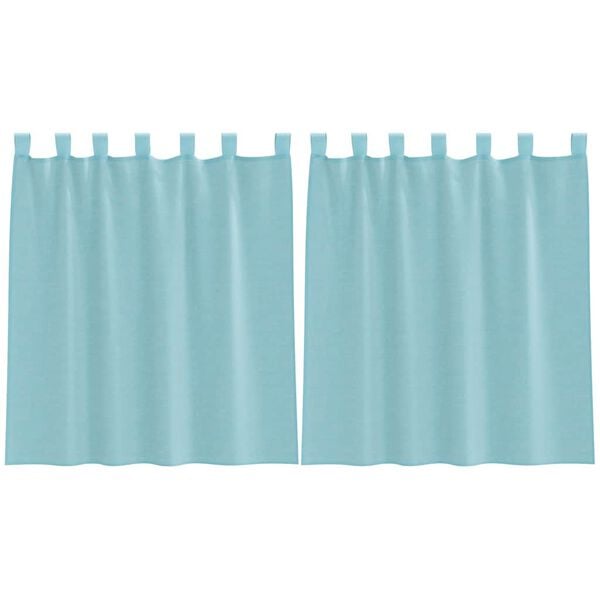 vidaXL Voile Curtains with Loops 2 pcs Turquoise 55.1x55.1"