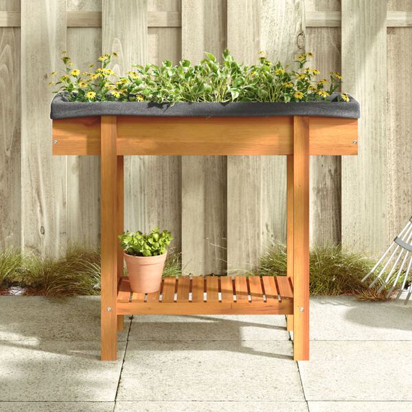 vidaXL Garden Raised Bed Natural wood Solid acacia wood Compact