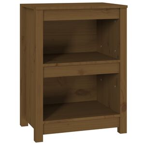 vidaXL Book Cabinet Honey Brown Solid Pine Wood Medium Book Cabinet