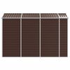 vidaXL Garden Shed Brown Galvanized Steel 75.2 x 118.1 x 78.0 in