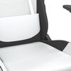 vidaXL Gaming Chair White and Black Faux leather, metal, plywood Large