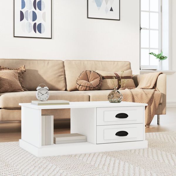 vidaXL Coffee Table White Engineered wood Medium Coffee Table