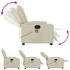 vidaXL Electric Massage Recliner Chair Cream