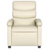 vidaXL Massage Recliner Chair Cream Faux leather, Metal, Plywood Large