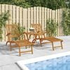 vidaXL Deck Chair Natural wood Solid acacia wood Standard Foldable