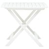 vidaXL Garden Table White Plastic Medium Foldable Bistro Table