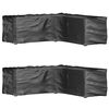 vidaXL Garden Furniture Cover Set of 2 Black Polyethylene Large