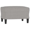 vidaXL 3-seater Sofa With Footstool Light grey