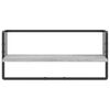 vidaXL Wall Shelf Grey Sonoma Engineered wood, metal 25.6 x 9.8 x 11.8 in