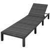 vidaXL Sunlounger Black PE rattan Standard Removable Covers