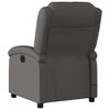 vidaXL Electric Massage Recliner Chair Gray Real Leather