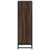 vidaXL Book Cabinet Brown Oak Engineered Wood, Metal Medium Book Cabinet