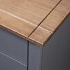 vidaXL Bedside Cabinet Grey and Natural Solid Pine Wood 18.1x15.7x22.4 in