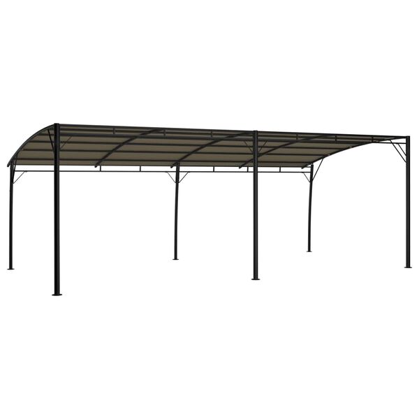 vidaXL Sunshade Awning Taupe Powder-coated steel, fabric (100% polyester)