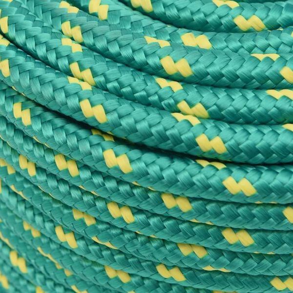vidaXL Boat Rope Green 0.47 " 164.0 ' Polypropylene