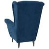 vidaXL Armchair Blue Velvet, Plywood Standard Armchair Rectangular