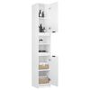 vidaXL Bathroom Cabinet High Gloss White 12.6"x13.4"x74.2" Engineered Wood
