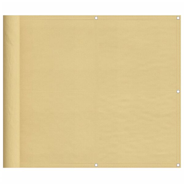 vidaXL Balcony Screen Sand 35.4x275.6" 100% Polyester Oxford