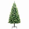 vidaXL Artificial Hinged Christmas Tree 300 LEDs & Ball Set 70.9"