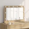 vidaXL Vanity Mirror with Mirror Sonoma Oak 31.50 x 21.65 x 7.09 in