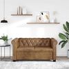 vidaXL Sofa Brown Faux Leather 2-seater Durable Chesterfield Sofa