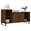 vidaXL TV Cabinet Brown Oak Engineered wood, metal 39.4 x 13.8 x 21.7 in