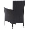 vidaXL Garden Table And Chair Black