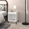 vidaXL Bedside Cabinet White Engineered wood Standard Bedside Cabinet