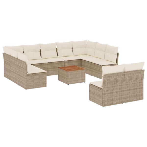 vidaXL Garden Sofa Set Beige