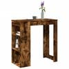vidaXL Bar Table Smoked oak Engineered wood Medium Bar Table