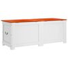 vidaXL Storage Chest Brown and White Solid Acacia Wood, Engineered Wood