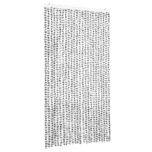 vidaXL Fly Curtain Light Grey and Dark Grey 39.4x78.7" Chenille