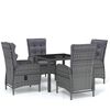 vidaXL Garden Dining Set Grey