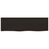 vidaXL Bathroom Countertop Dark Brown 39.4x11.8x0.8" Treated Solid Wood