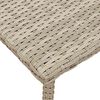 vidaXL Garden Coffee Table Light Grey PE rattan, Powder-coated steel