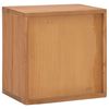 vidaXL Bedside Cabinet Natural Teak Solid Teak Wood 15.7 x 11.8 x 15.7 in