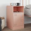 vidaXL Bedside Cabinet Pink Cold-rolled steel Small Bedside Cabinet