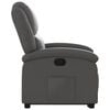 vidaXL Stand Up Recliner Chair Grey Real Leather, Metal, Plywood Standard