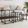vidaXL Nesting Coffee Table Set of 3 Grey Sonoma Engineered wood, metal