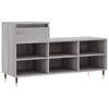 vidaXL Shoe Cabinet Grey Sonoma 40.2x14.2x23.6" Engineered Wood